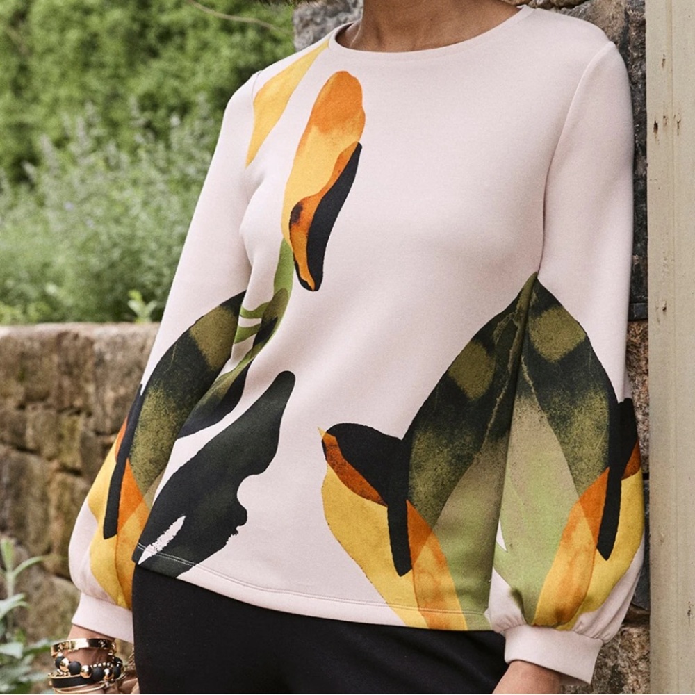 Chico’s Scuba Floral Blouse